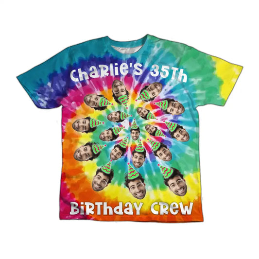 All-over printed Tie Dye Shirt - Personalized Birthday All Over Printed Shirt